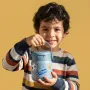 BEARFOOT Mattermos 500 ml – Blå „Stickers“