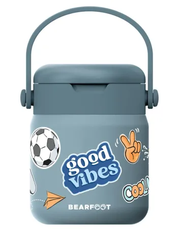 BEARFOOT Mattermos 500 ml – Blå „Stickers“
